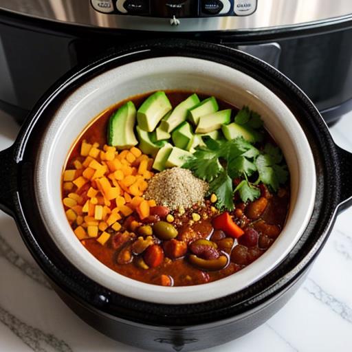 Vegan Slow Cooker, Plant-Based Chili, Easy Recipe, Healthy Meal, Flavorful Dish