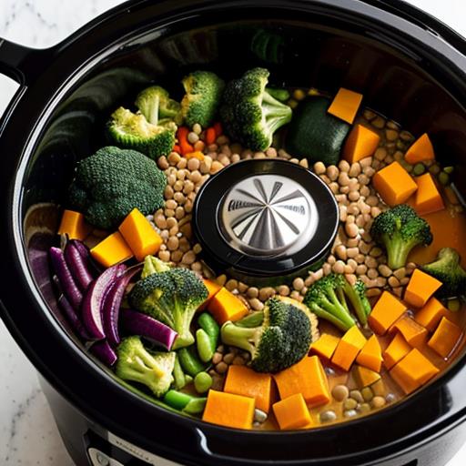 Vegetarian Crockpot Recipes, Slow Cooker Meals, Meatless Dinner Ideas, Healthy Slow Cooking, Vegetarian Soup Recipes