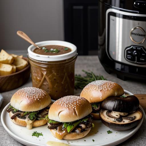 Vegan French Dip, Slow Cooker Recipes, Plant-Based Meals, Easy Cooking, Vegan Sandwiches