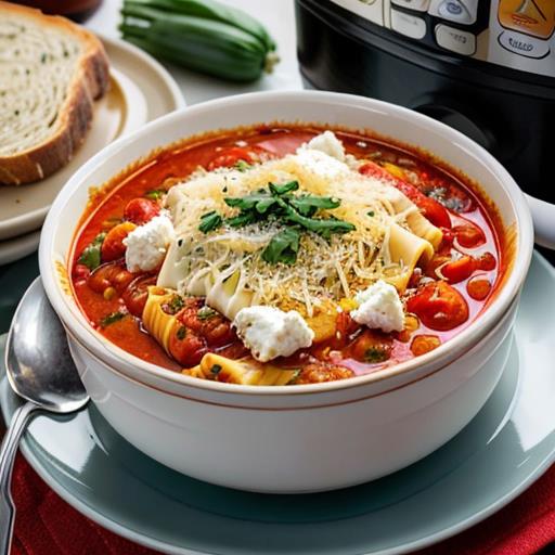 vegetarian lasagna soup, crock pot recipe, meatless meal, comfort food, easy dinner