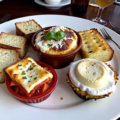 Lasagna Side Dishes, Garlic Bread, Caprese Salad, Roasted Vegetables, Tiramisu